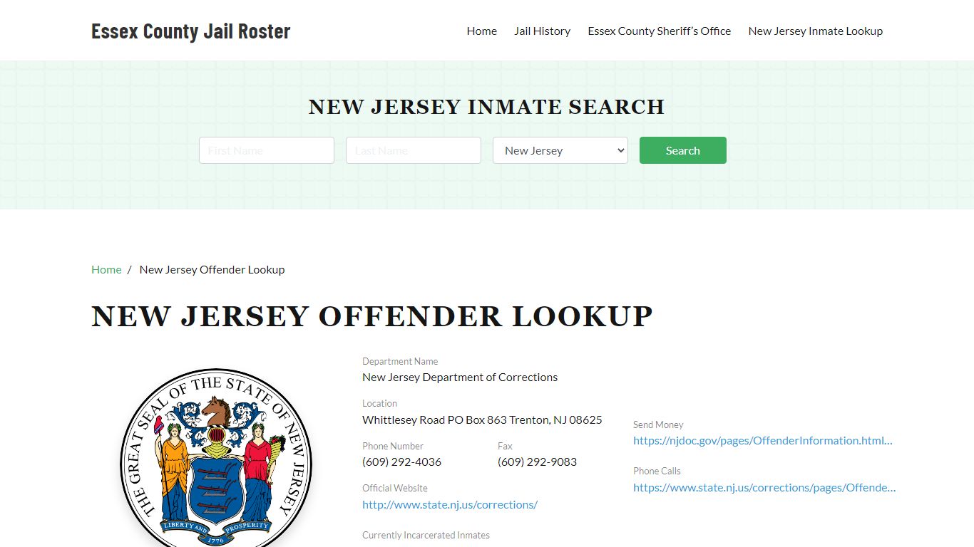 New Jersey Inmate Search, Jail Rosters